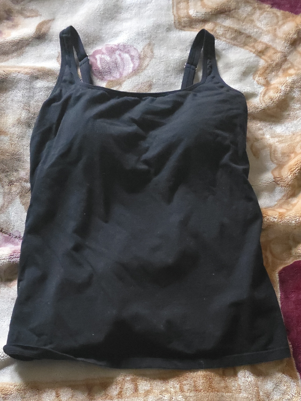 Padded Black Tank Top Camisole